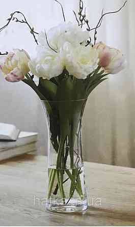 Ваза Home creation living glasvase 250 мм прозоре товсте скло Київ