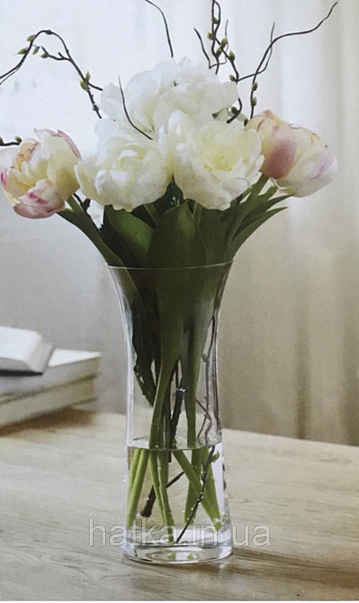 Ваза Home creation living glasvase 250 мм прозоре товсте скло Київ - фото 2