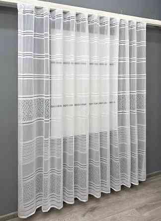 Короткий тюль VR-Textil 1942т Жаккард Белый 300х200 см (42-0906) Киев