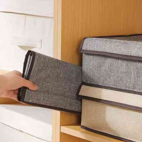 Органайзер для речей, нижньої білизни складаний з кришкою в шафу і гардероб для шкарпеток, трусів, футболок на 17 комірок Кам'янець-Подільський