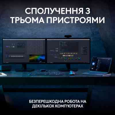 Клавіатура Logitech MX Keys S Plus Palmrest Wireless UA Graphite (920-011589) Вінниця