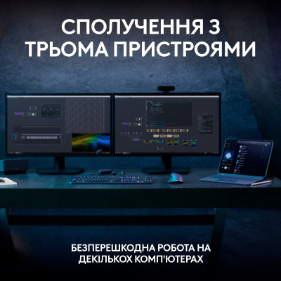 Клавіатура Logitech MX Keys S Plus Palmrest Wireless UA Graphite (920-011589) Вінниця - фото 3