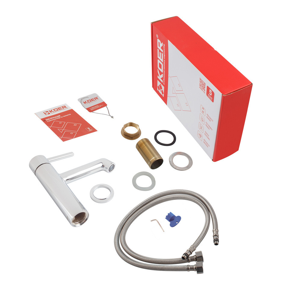 Смеситель для умывальника Koer KB-10029-01 хромированный KR5478 Харьков - изображение 5