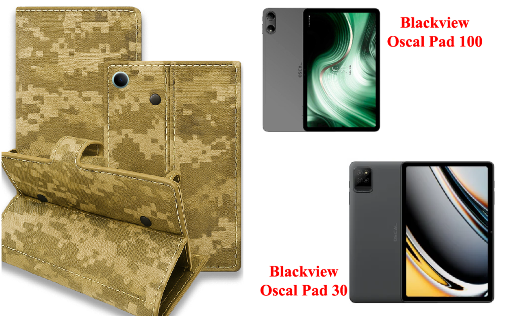 Книжка-трансформер для планшета Blackview Oscal Pad 90, колір Black Pixel Київ - фото 1