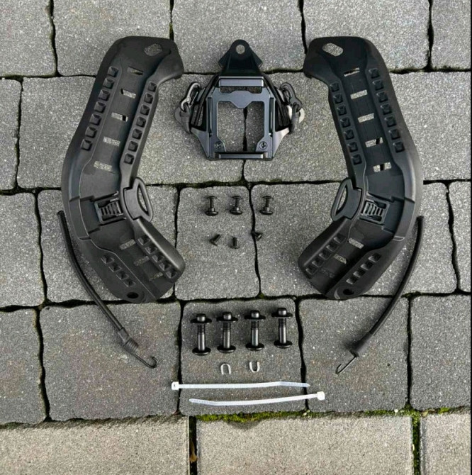 Рейкове кріплення (планка) + кронштейн NVG платформа (шрауд) на бронешлем Mich2000 з вухами (Чорний) Київ - фото 2