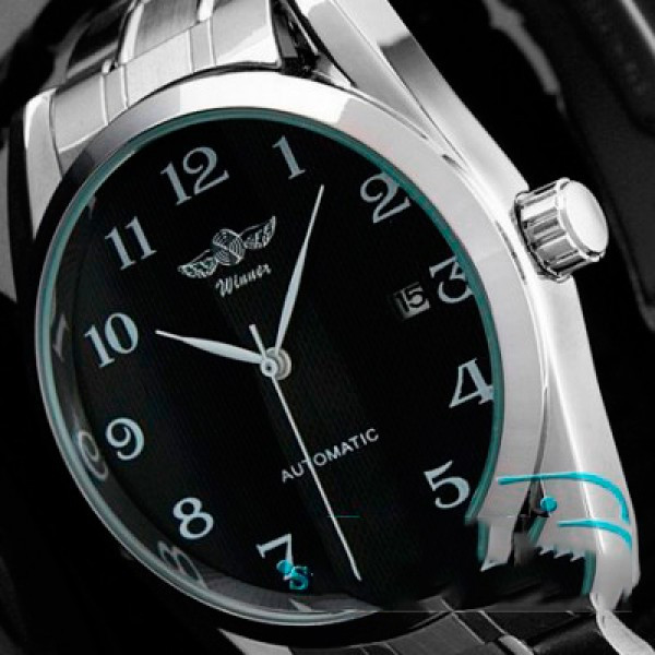 Чоловічий наручний годинник Winner Handsome (Сріблястий) Вінниця - фото 3