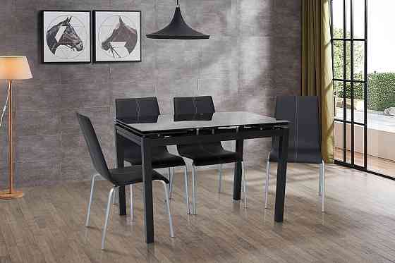 Стіл Венді XS-1025, 110/170*70, чорний (скло) Київ