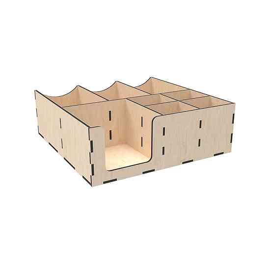 Органайзер EKOSTAR дерев'яний з отворами для кришок 30х30 Київ