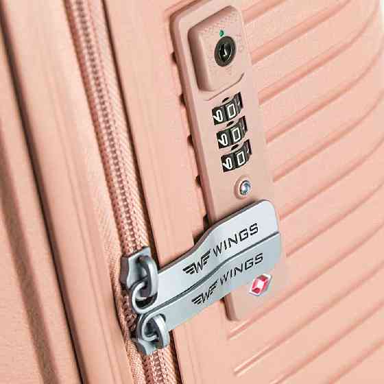 Валіза поліпропіленова WINGS 181-05 велика 75 см коралова Київ