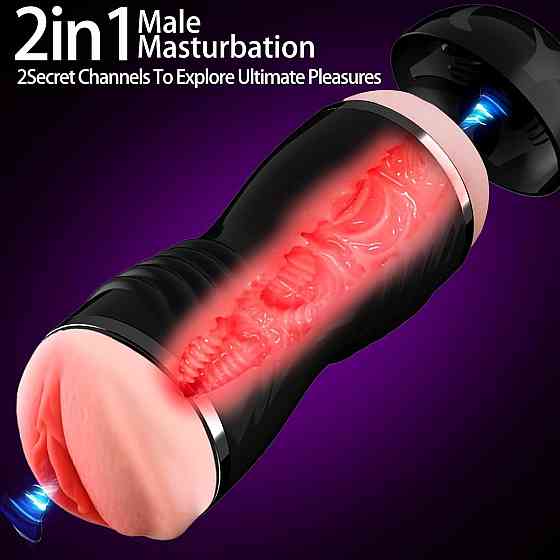 Мастурбатор с двумя входами OYO - Double Pump BLACK, YQM-205 BLACK Sex Aura Киев