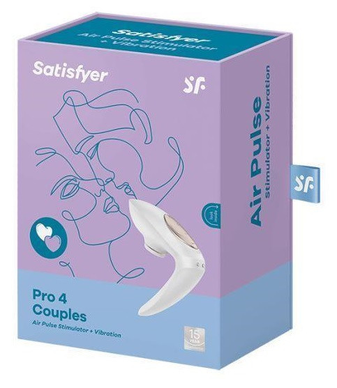 Вакуумний кліторальний вібратор - Satisfyer Pro 4 Couples Sex Aura Київ - фото 7