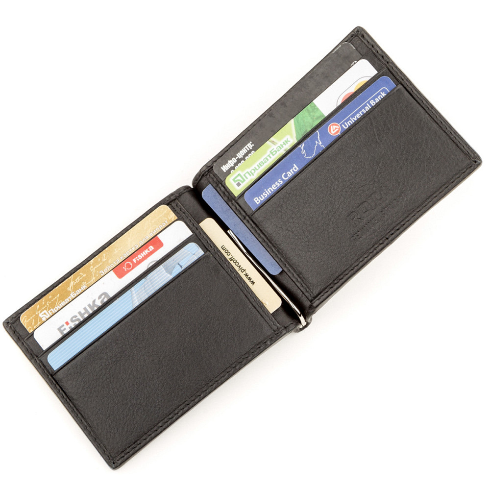 Зажим для денег STINGRAY LEATHER 18293 из натуральной кожи морского ската Черный Киев - изображение 6