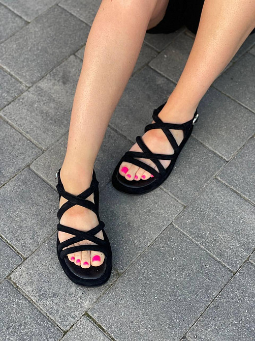 Edan Instruments Босоніжки жіночі чорні EDAN 326 літні, натуральна замша / Модні босоніжки р. 3 Коломыя - изображение 7