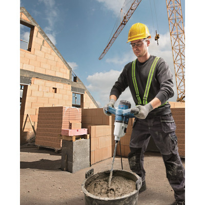 Міксер будівельний Bosch GRW 140, 1400Вт, 480-750об/хв, М14, 4.2кг (0.601.1C4.020) Вінниця - фото 6