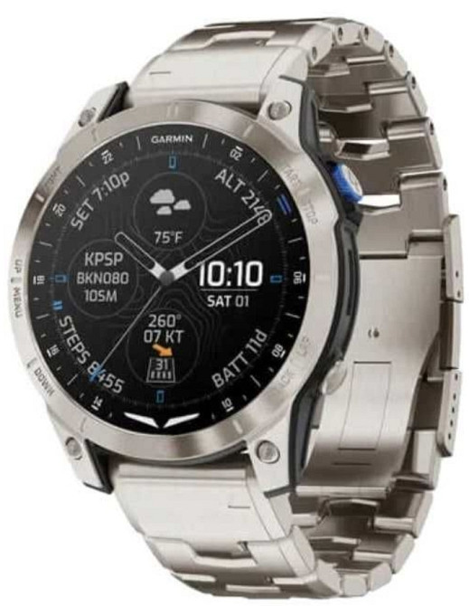 Смарт-годинник Garmin D2 Mach 1 Aviator Smartwatch with Vented Titanium Bracelet (010-02582-50/51) Харьков - изображение 6