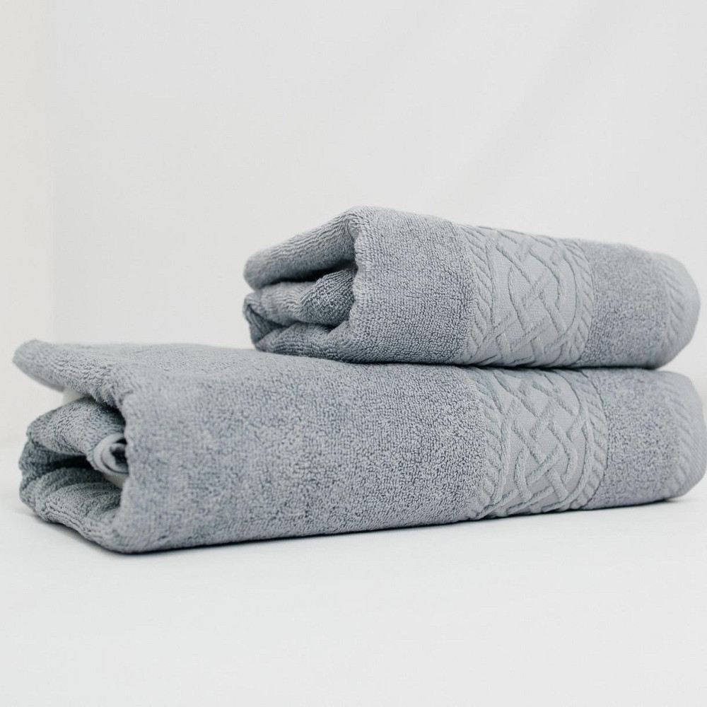 Набір Махрових рушників, Махра,Сірий, 50/90 та 70/140 Київ - фото 3