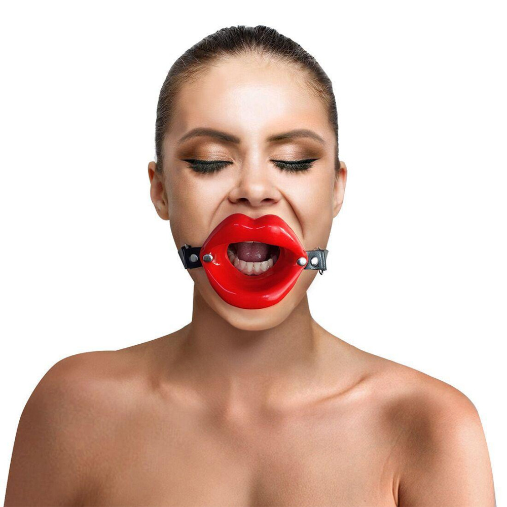 Кляп-розширювач у формі губ Art of Sex – Gag Lips, натуральна шкіра Sex Aura Київ - фото 2