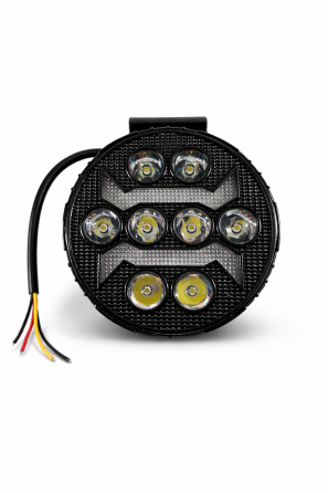 Світлодіодна фара StarLight 24A-40W 8 LED 12-24V, біле/жовте світло, кругла, робоче світло Харків