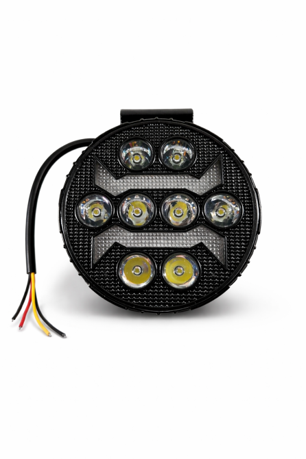 Светодиодная фара StarLight 24A-40W 8 LED 12-24V, белый/желтый свет, круглый, рабочий свет Харьков - изображение 1