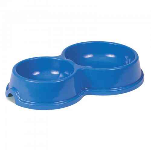 Миска Priroda двойная №2 для кошек синяя 250 мл/450 мл Винница