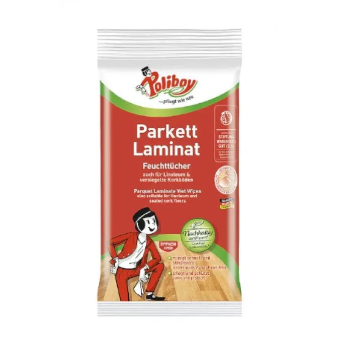 Вологі серветки для паркету POLIBOY Parkett Laminat Feuchttücher 15 шт. Львів - фото 1