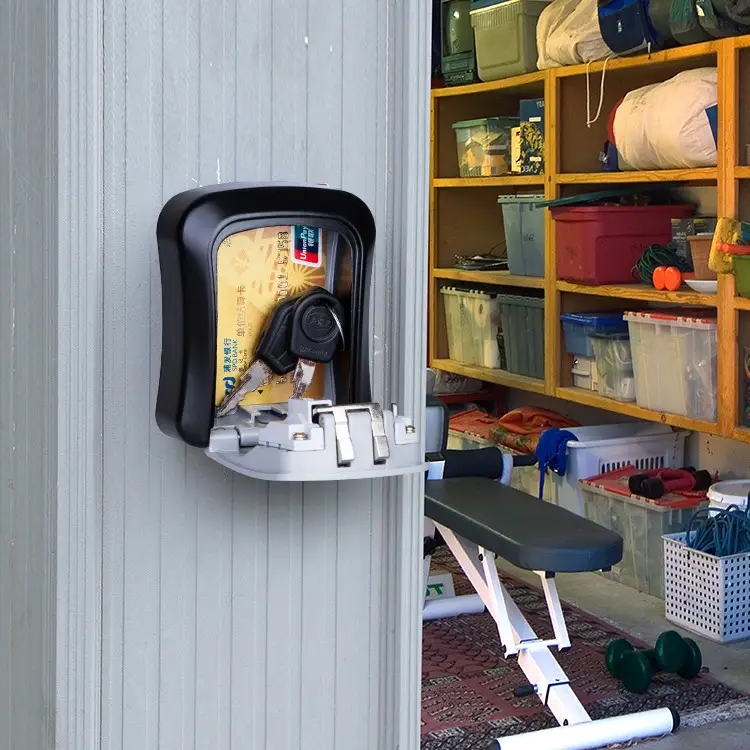 Портативний настінний сейф для ключів з кодовим замком (Чорний) Вінниця - фото 9