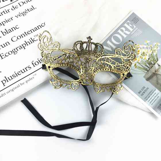 Венеціанська маска ажурна Корона one size золотистий Київ
