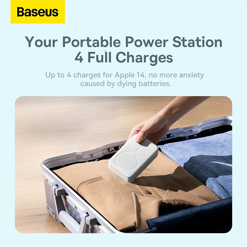 Павербанк 20000 mAh Baseus Mini 20W PPCX150002 быстрая зарядка магнитная беспроводная зарядка power bank повербанк Одесса - изображение 10