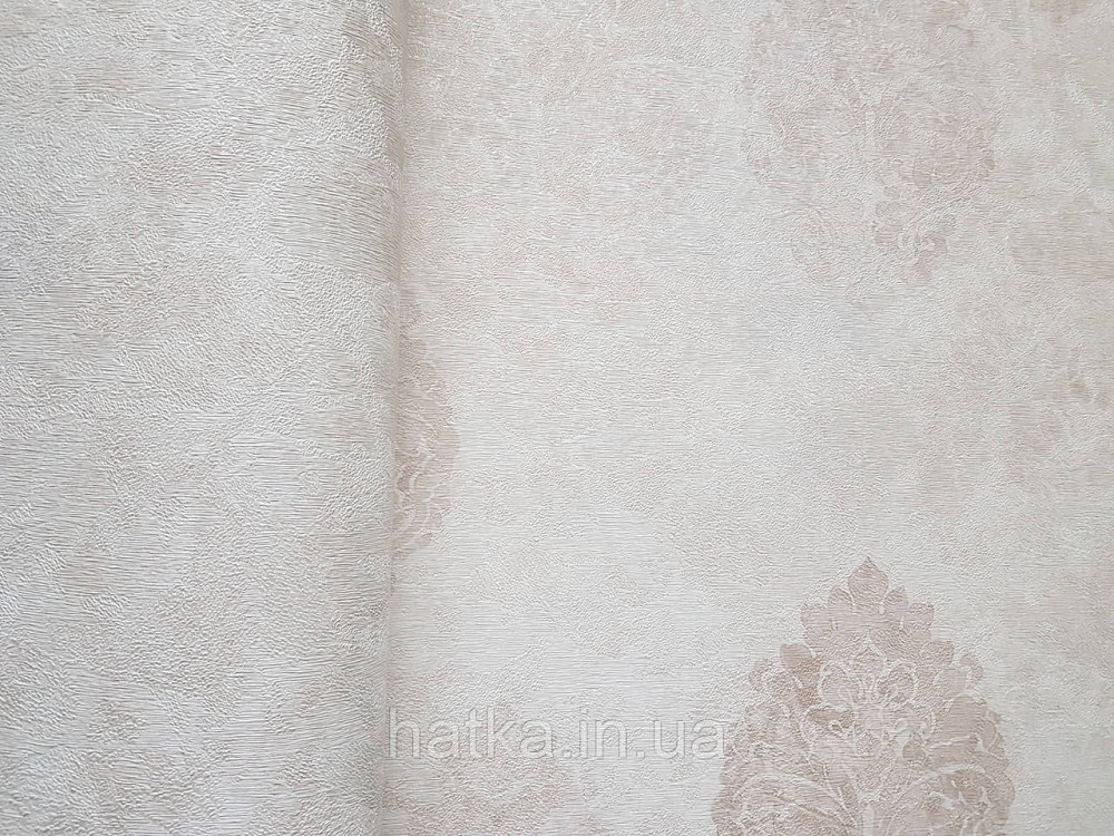 Шпалери вінілові на флізеліні гарячого тиснення DU&KA 1.06х10 вензель основа під штукатурку сірі коричневі Київ - фото 2