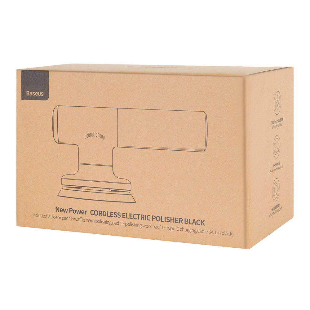 Полірувальна машина Baseus New Power Cordless Electric Polisher CRDLQ-B01 (Чорна) Николаев - изображение 9