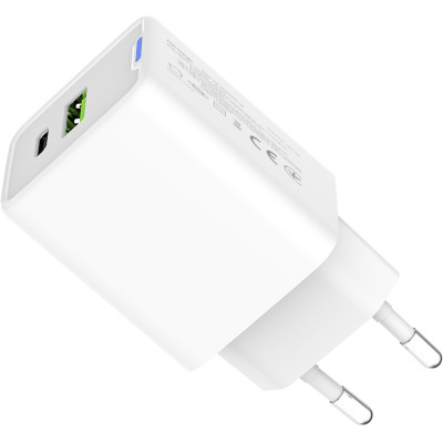 Зарядное устройство ColorWay C101E GaN Mini 45W PD PPS USB-C + USB-A QC4.0 white (CW-CHS060PD-WT) Винница - изображение 11