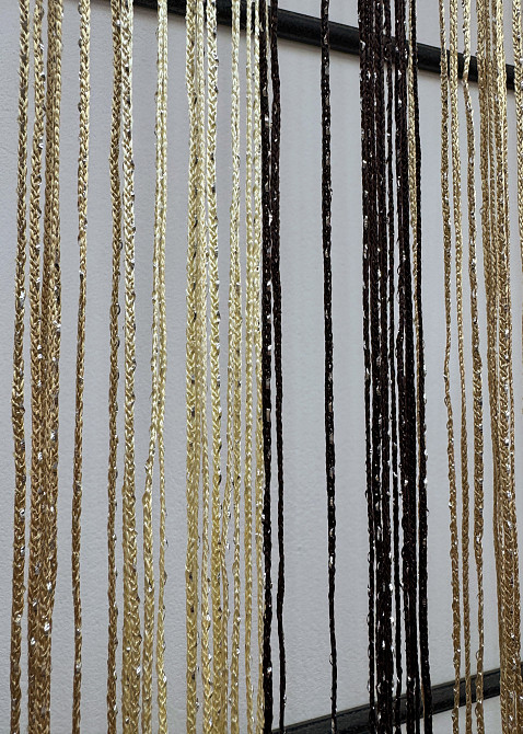 Штори-нитки "Кісея" з люрексом Венге з бежевим і кремовим 300х300см 1 шт (61-085) Київ - фото 8