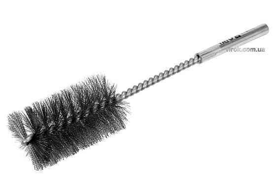 Щітка дротяна з нержавіючої сталі, YATO, циліндрична Ø= 38х65 мм, тримач- Ø= 8 мм, L= 200 мм [10/80] Одесса