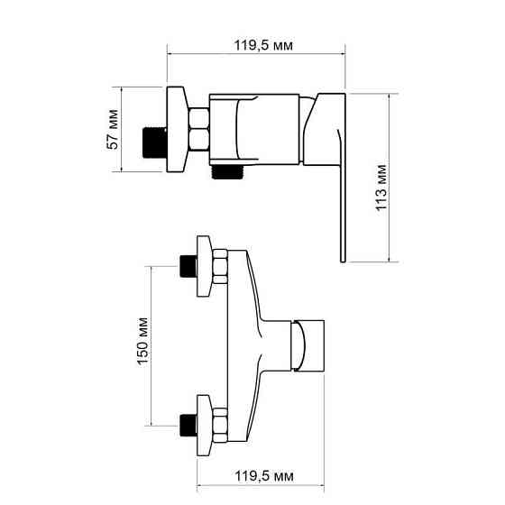 Змішувач для душу Lidz Tani 010 (k40) LDTAN010CRM44965 Chrome Київ