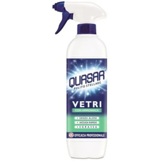 Засіб для скляних поверхонь знежирювач Quasar Vetri ammoniaca 650 мл Львів