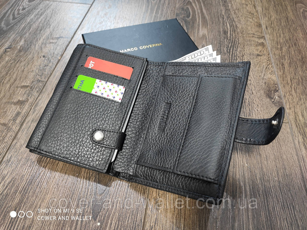 Мужской кожаный кошелек для денег и документов Marco Coverna M1 Киев - изображение 9