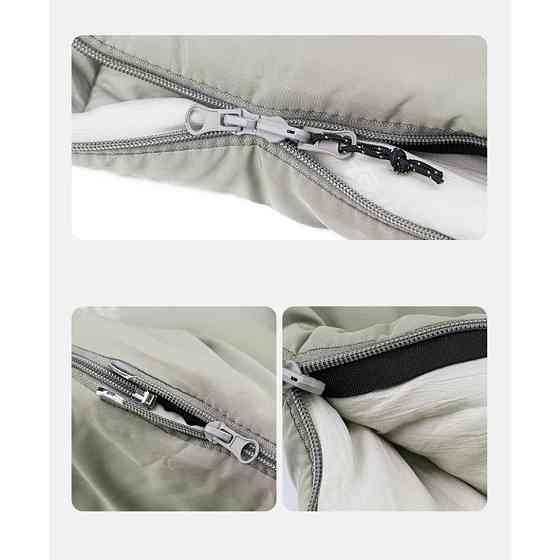 Спальний мішок з капюшоном із звичайним мішком для зберігання Naturehike M300 CNK2350WS023, сірий, лівий Київ