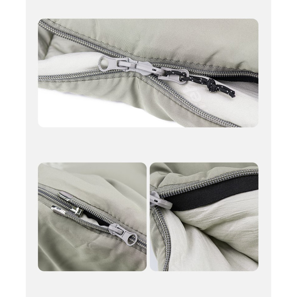 Спальный мешок с капюшоном с обычным мешком для хранения Naturehike M300 CNK2350WS023, серый, левый Киев - изображение 5