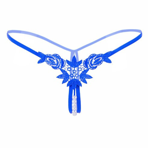 Трусики з перлинами та трояндами універсальний синій Київ - фото 1