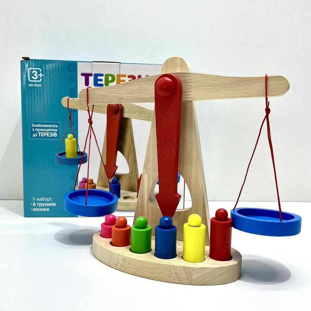 Дерев'яна іграшка Limo Toy Терези (MD 0920) Чернігів - фото 6