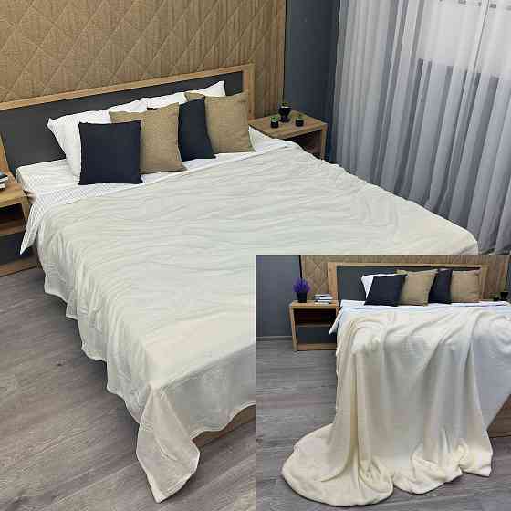 Плед-покривало 160х200 см (+-5см) Молочний (87-047) Київ