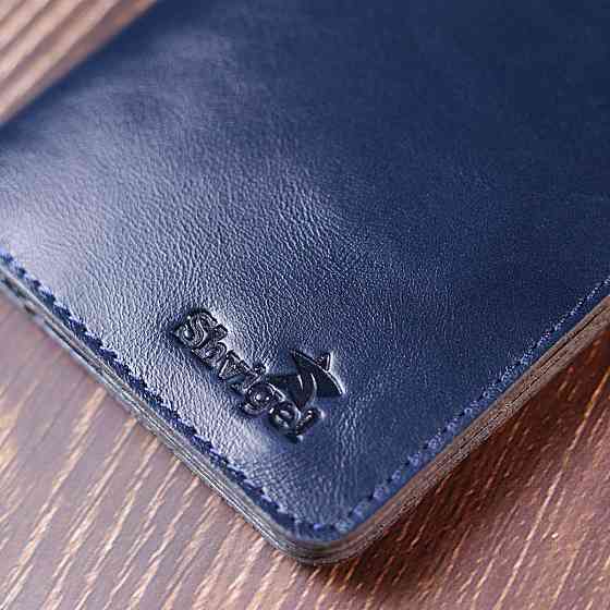 Зручне портмоне із натуральної шкіри Shvigel 16611 Синій Київ