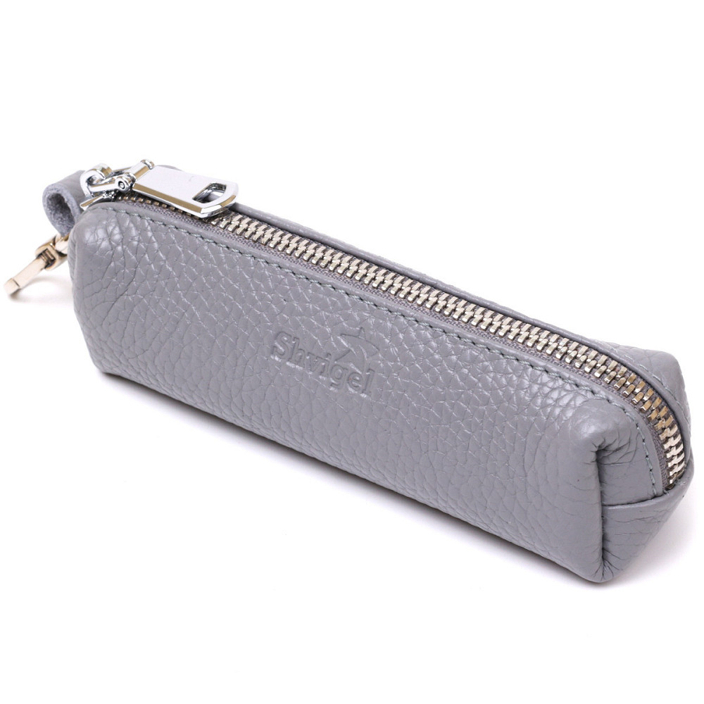 Модная кожаная ключница Серый (SHVIGEL) Киев - изображение 5