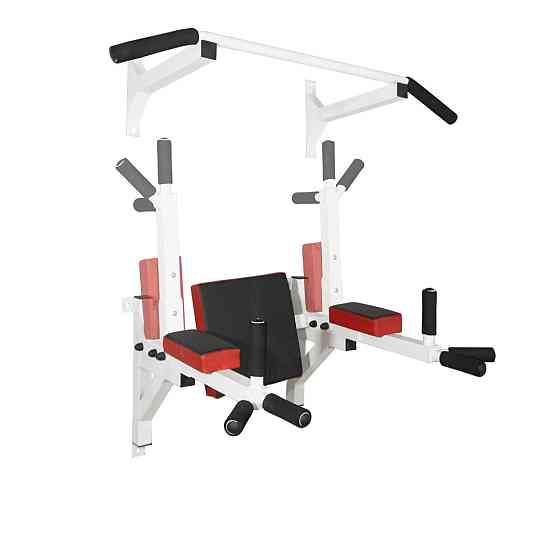 Турник брусья пресс стационарный 3 в 1 KZ-559 Спортивные стенки и турники для дома Белый Киев