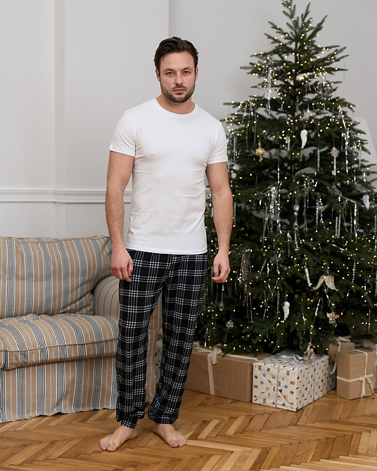 Чоловічі піжамні штани — бордово-синя карта Tom John 2006Ш XL Київ - фото 6