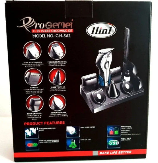 Машинка для стрижки Gemei GM-562 Стайлер 11 в 1 Вінниця - фото 2