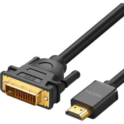 Кабель мультимедійний HDMI M to DVI M 1.0m HD106 black Ugreen (30116) Вінниця