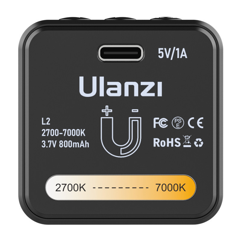 Відеосвітло Ulanzi L2 Bi-color COB Vedio Light, IP6, 5W, Black (3051) Київ - фото 7