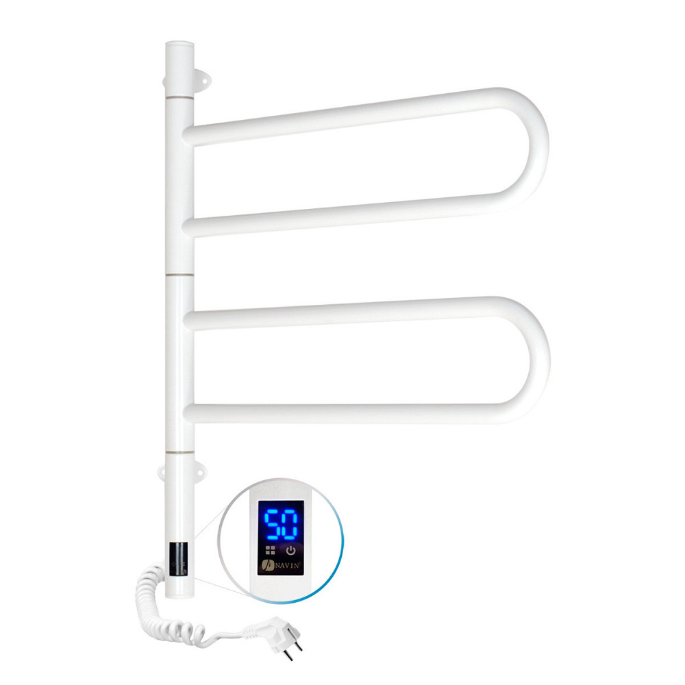 Полотенцесушитель электрический NAVIN Fouette 480х600 Sensor (белый) таймер 12-112033-4860 Киев - изображение 2