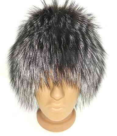 Хутряна шапка жіноча кубанка із чорнобурки Барбара Сірий Харків